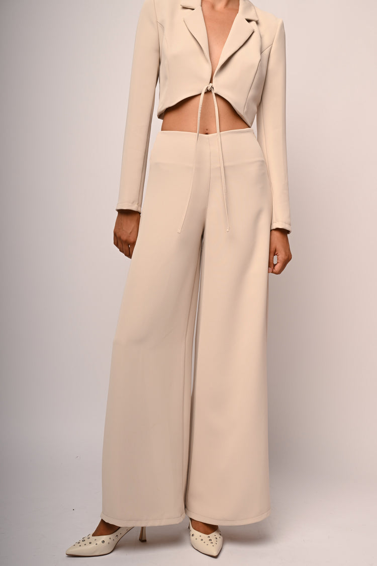 Pantaloni palazzo con zip