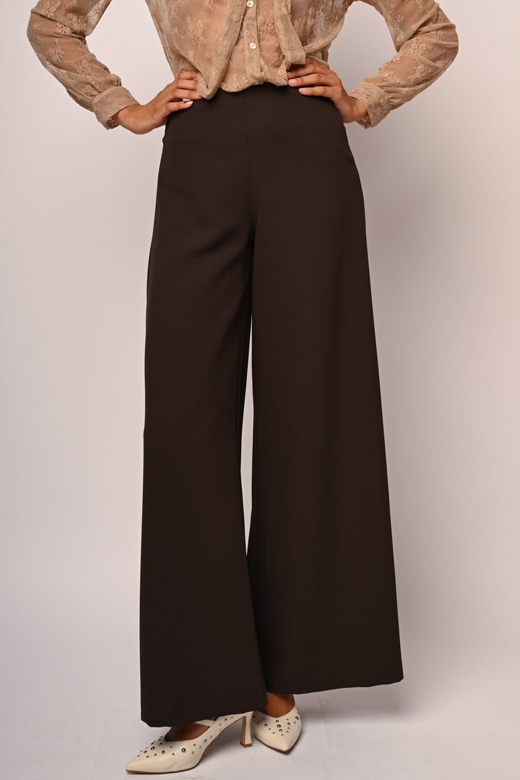 Pantaloni palazzo con zip