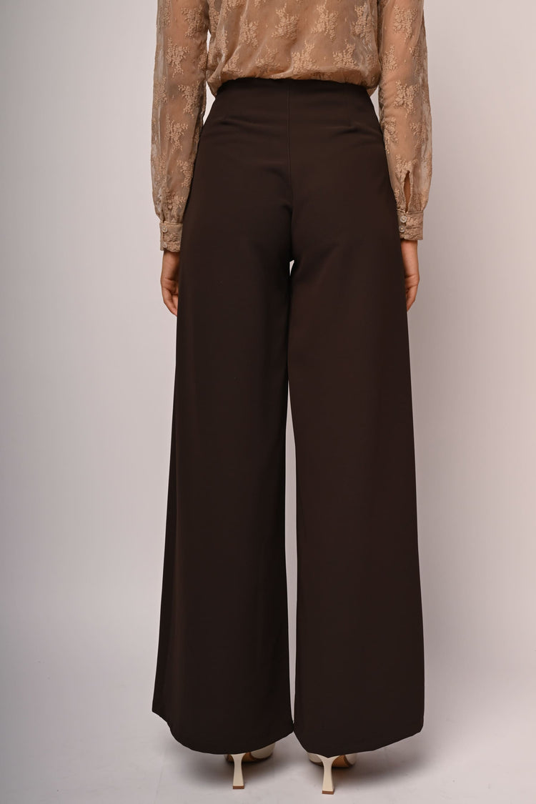 Pantaloni palazzo con zip