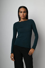 Top in modal e cashmere a righe