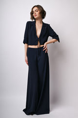 Pantaloni palazzo con zip