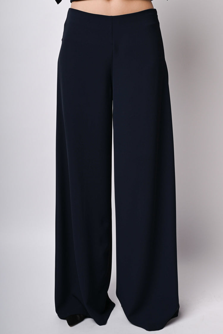 Pantaloni palazzo con zip