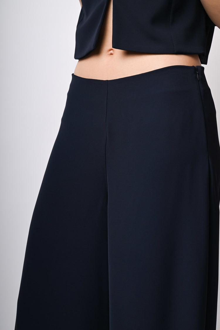 Pantaloni palazzo con zip