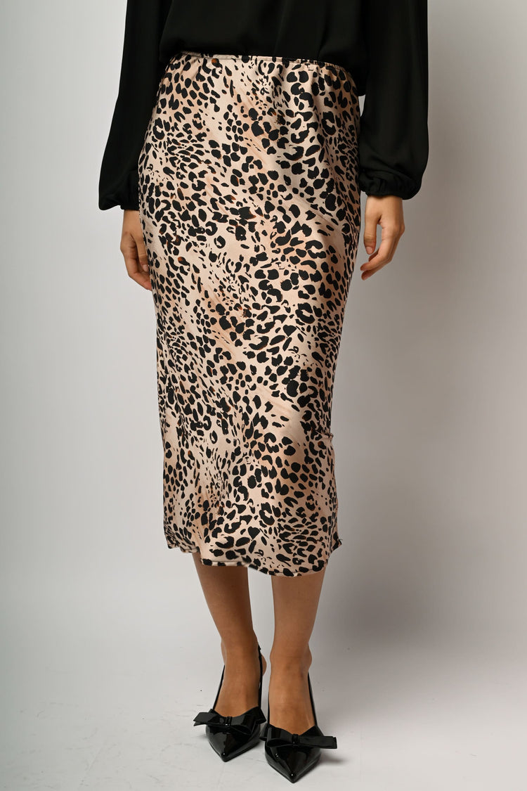 Gonna midi a stampa animalier
