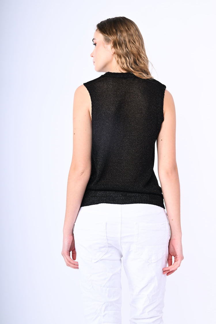 Top in maglia lurex