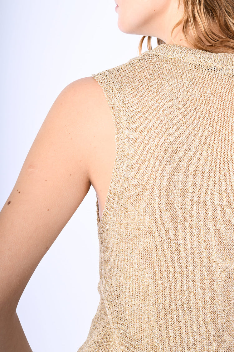 Top in maglia lurex