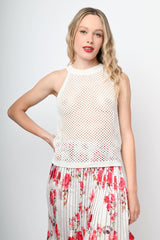 Top in maglia crochet