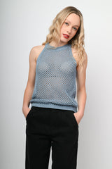 Top in maglia crochet