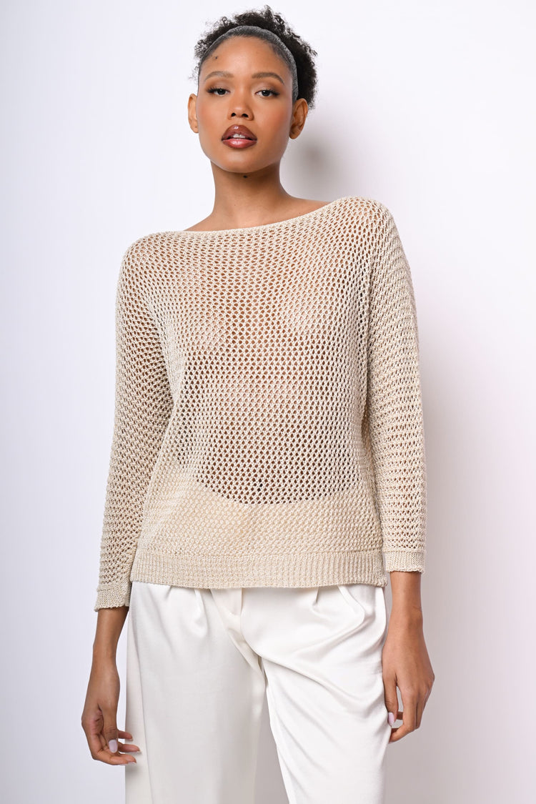 Pull in lurex crochet