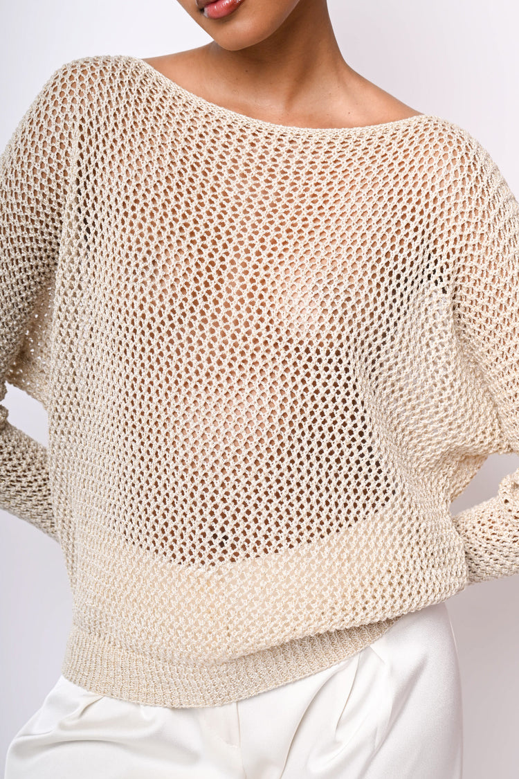 Pull in lurex crochet