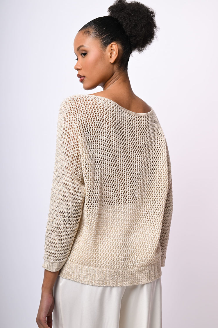 Pull in lurex crochet