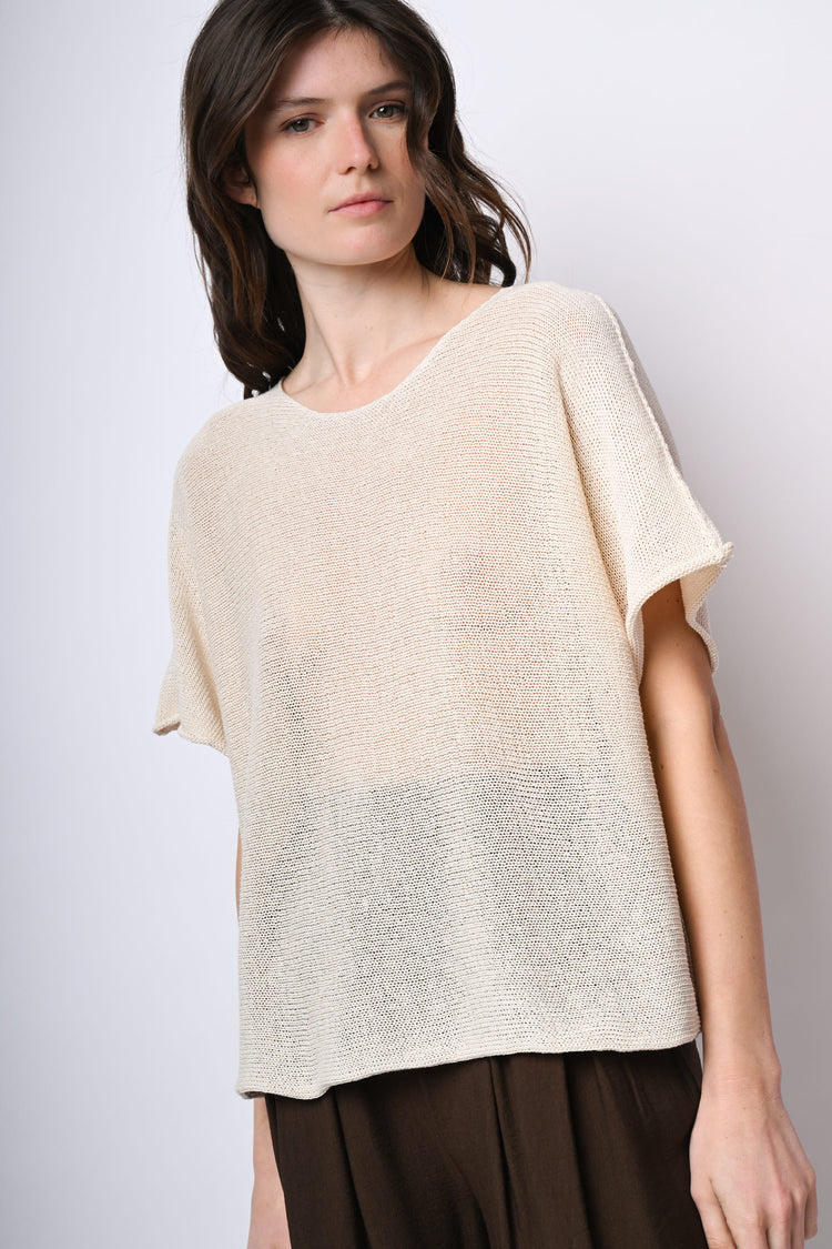 Pull in maglia misto cotone
