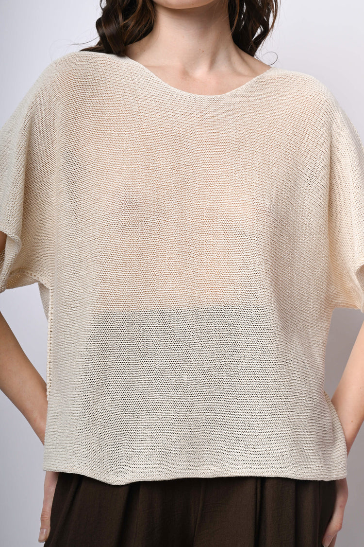 Pull in maglia misto cotone
