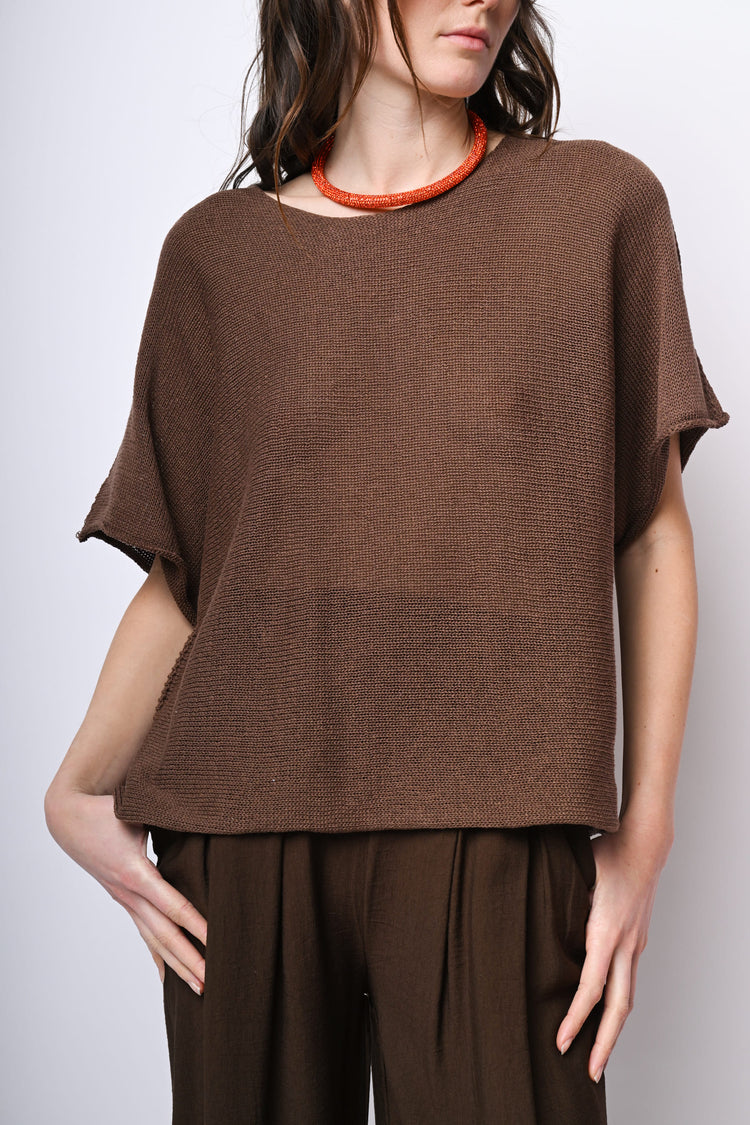 Pull in maglia misto cotone
