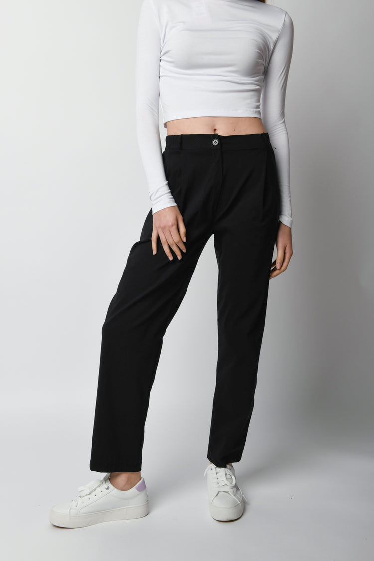 Pantaloni misto viscosa stretch