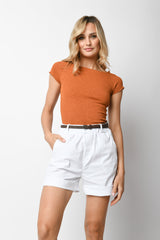 T-shirt in maglia lurex