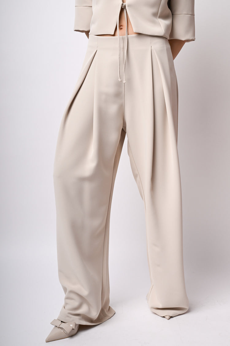 Pantaloni palazzo con pieghe