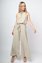Pantaloni palazzo con cintura