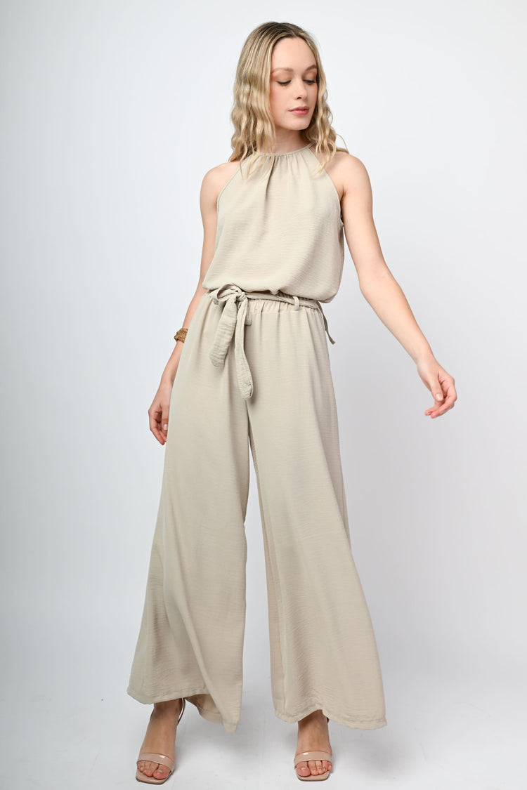 Pantaloni palazzo con cintura
