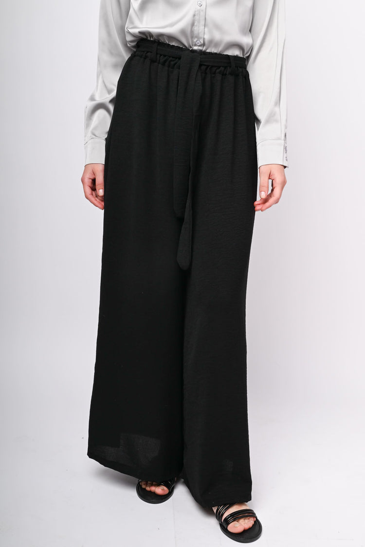 Pantaloni palazzo con cintura