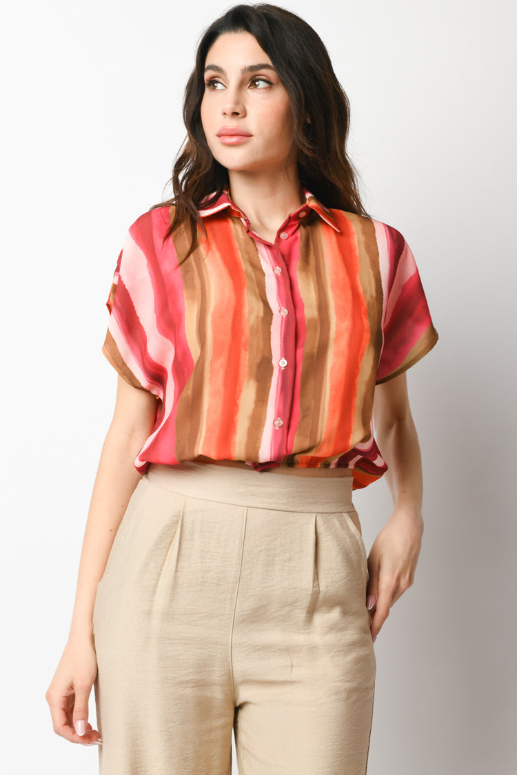 Camicia a stampa righe
