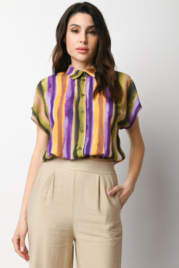 Camicia a stampa righe