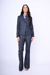 Blazer monopetto misto cotone