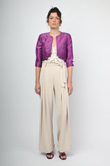 Bolero in shantung con fiocchetti