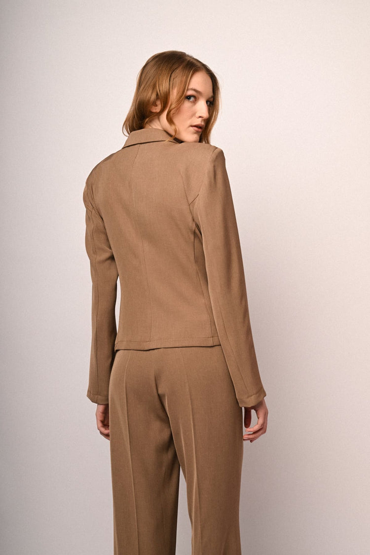 Blazer a portafoglio con cintura