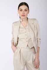 Blazer monopetto gessato