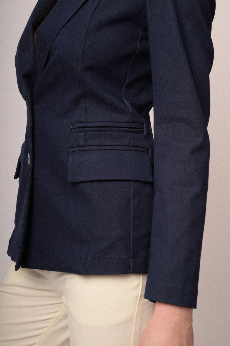 Blazer monopetto misto viscosa