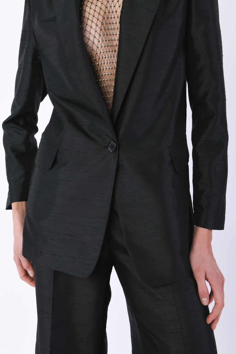 Blazer mannish in shantung