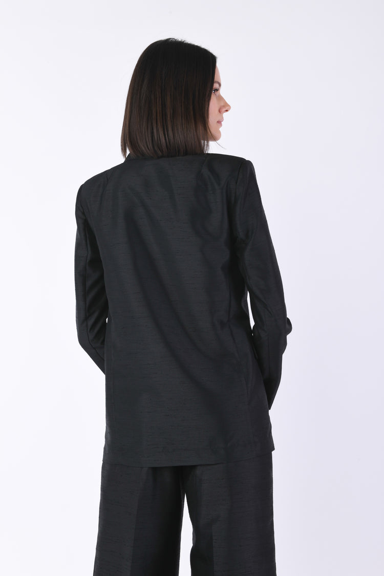 Blazer mannish in shantung