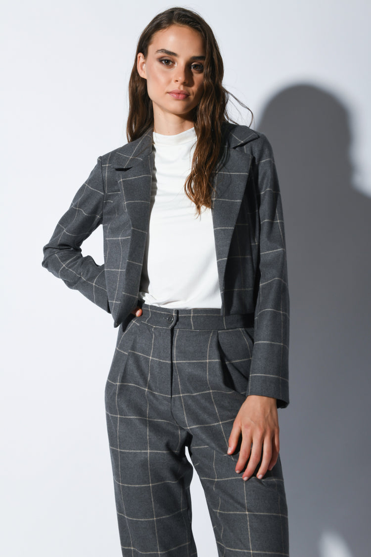 Blazer a stampa check