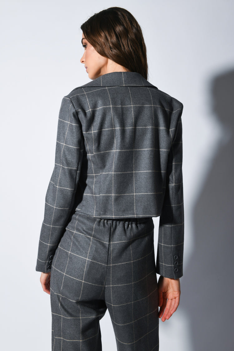 Blazer a stampa check