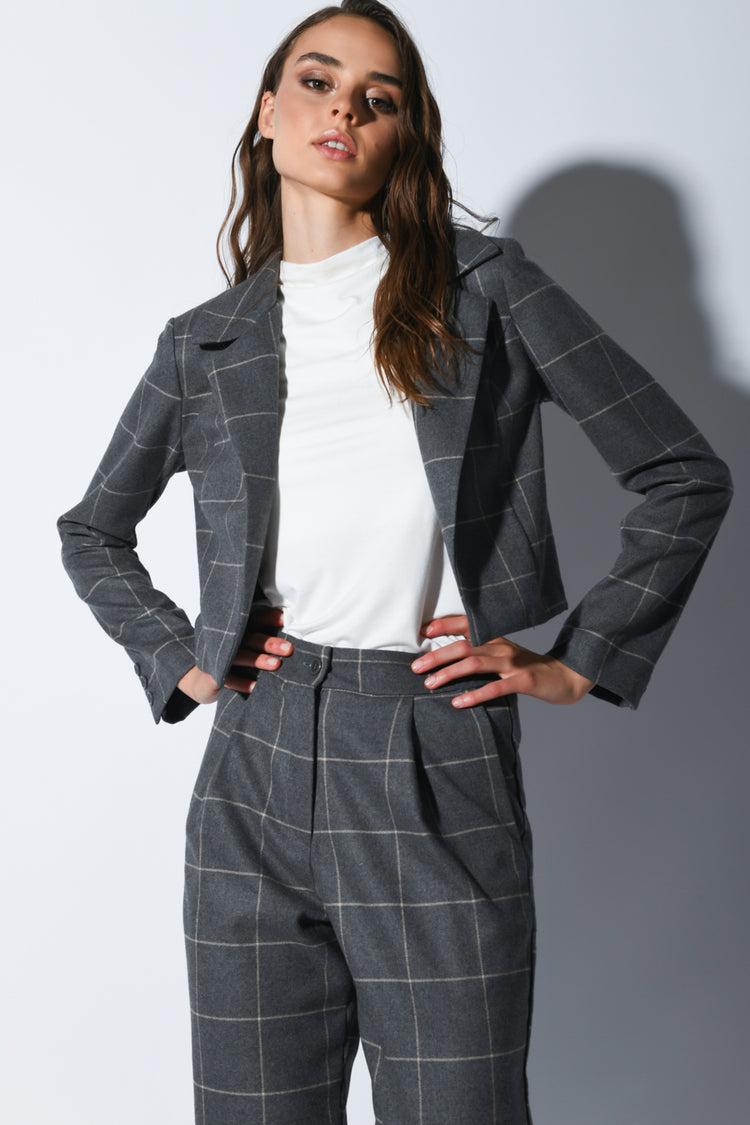 Blazer a stampa check