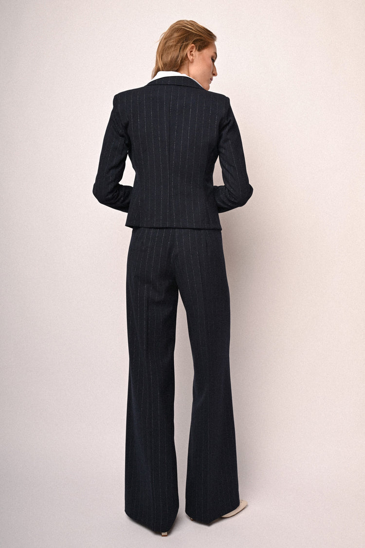 Blazer in gessato lurex
