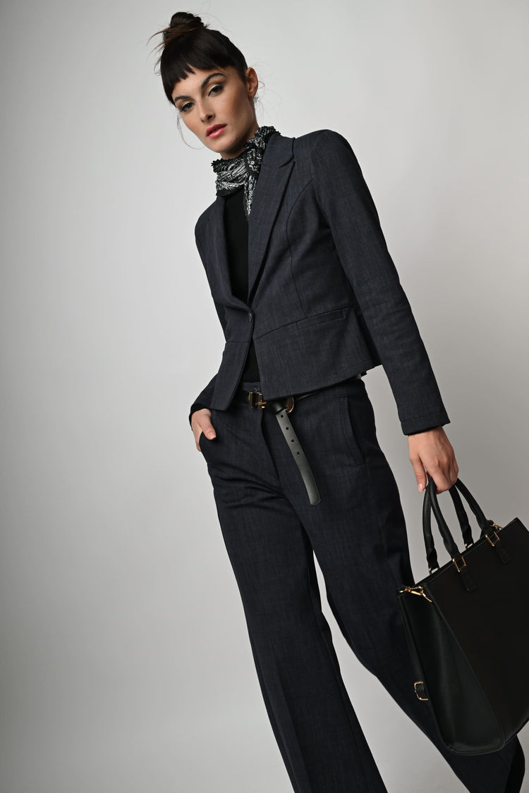 Blazer monopetto misto viscosa
