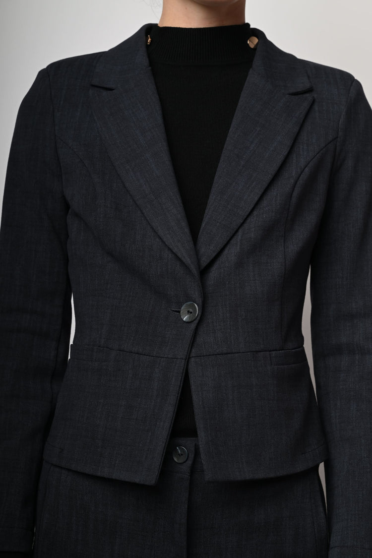 Blazer monopetto misto viscosa
