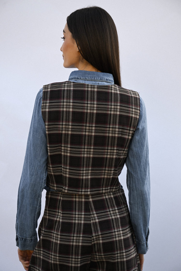 Gilet a stampa scozzese