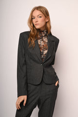 Blazer in gessato lurex