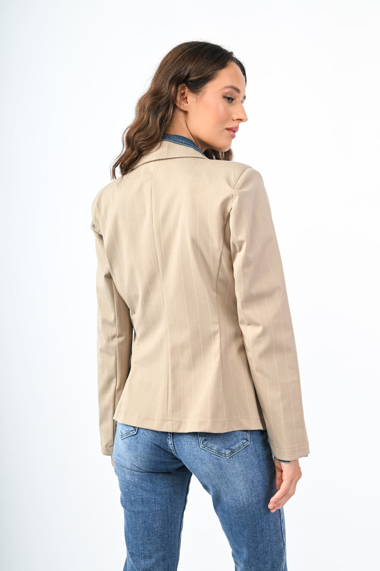 Blazer monopetto gessato
