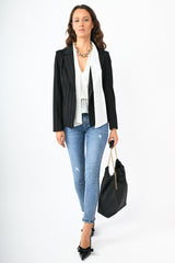 Blazer monopetto gessato