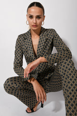 Blazer monopetto a stampa