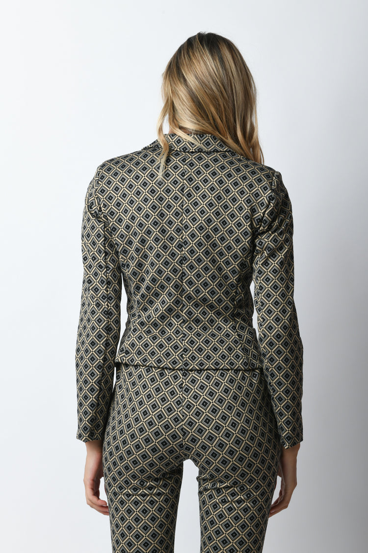 Blazer monopetto a stampa