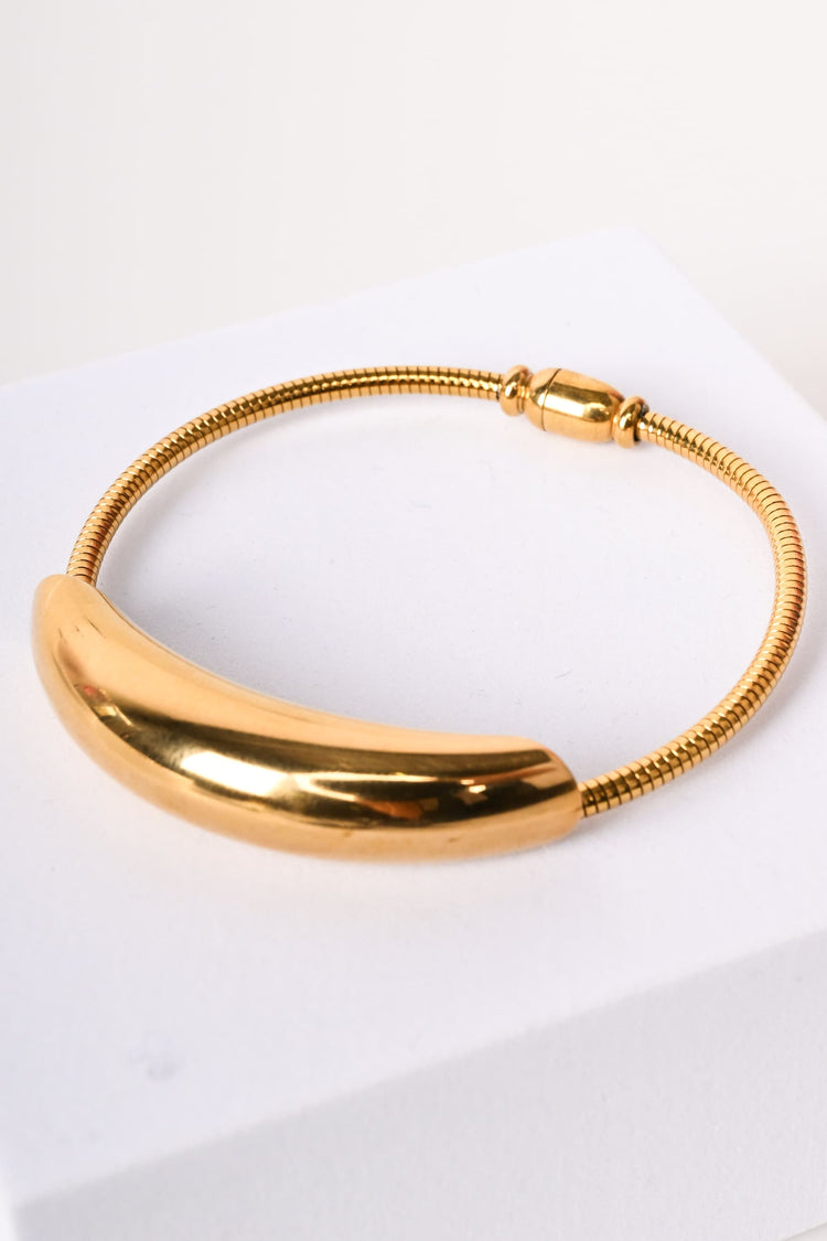 Bracciale rigido in maglia metallica