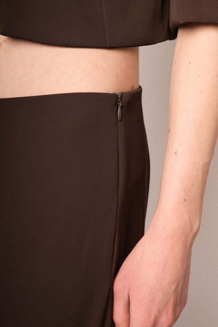 Pantaloni a gamba extra-large cioccolato