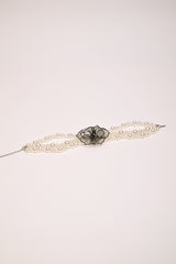 Choker con fiore 3D e perle