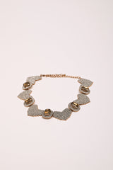 Collana con cuori, strass e cristalli