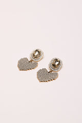 Orecchini a cuore con strass